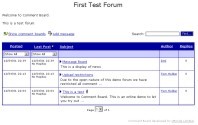Comment Board Screenshot